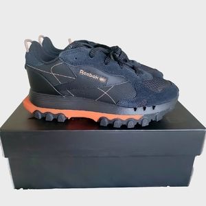Cardi B Reebok Sneakers Black Orange Lace Up Platform
